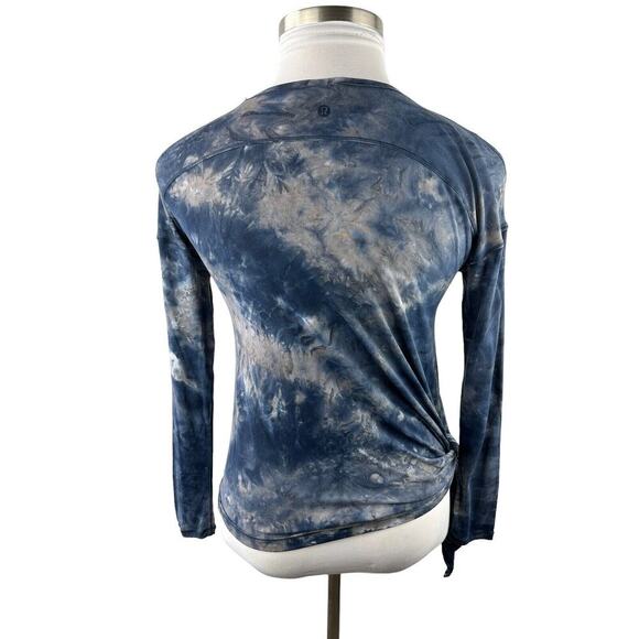 Lululemon To The Point Long Sleeve Top Women's Size 4 Tie Dye Sheer Lightweight - Picture 9 of 16